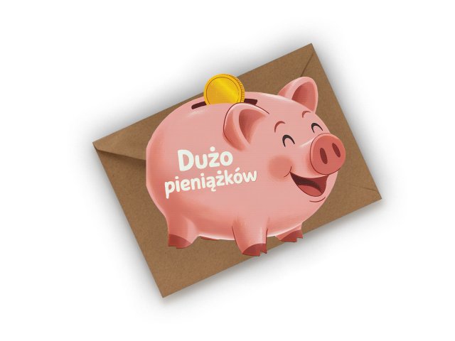 KARTKA URODZINOWA- DUŻO PIENIĄŻKÓW