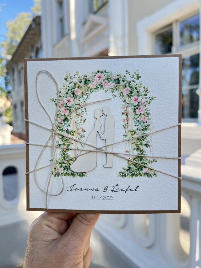 Kartka na ślub ślubna z personalizacją i życzeniami