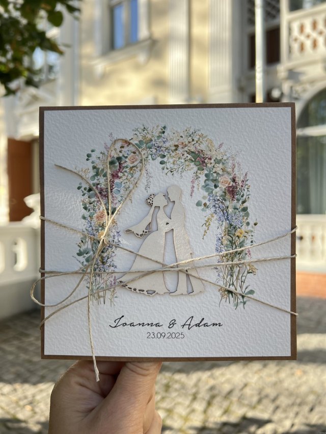Kartka na ślub ślubna z personalizacją i życzeniami
