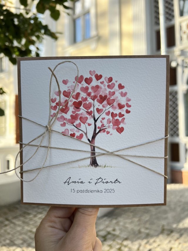 Kartka na ślub ślubna z personalizacją i życzeniami