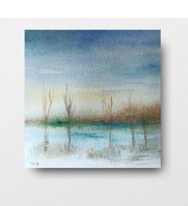 Pejzaż - obraz  akwarela