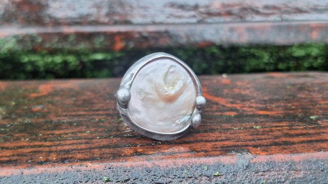 Perła po prostu - pierścionek regulowany