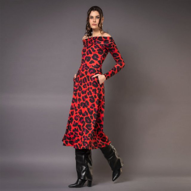 Sukienka z odsłoniętymi ramionami - Sandra Solar Tropic