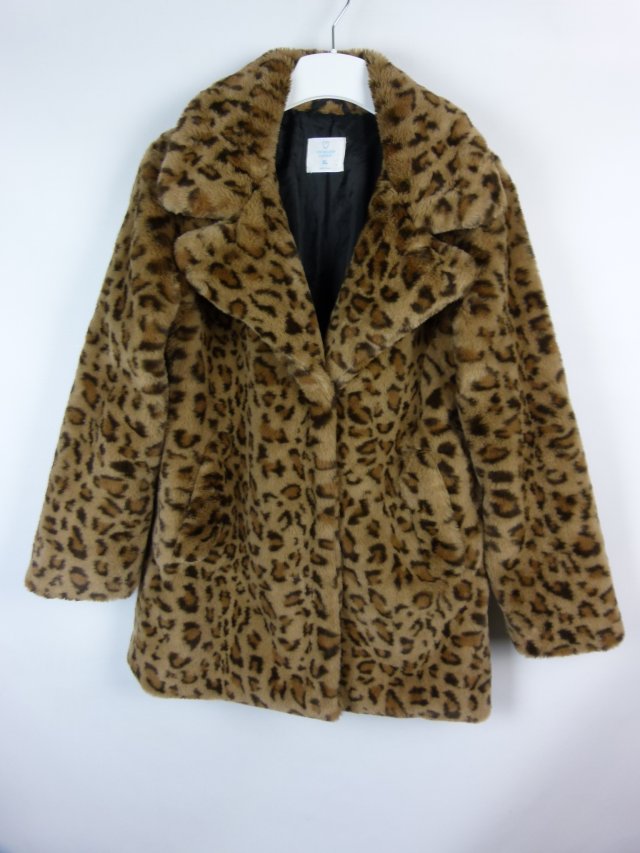 Primark kurtka sztuczne futerko panterka / L