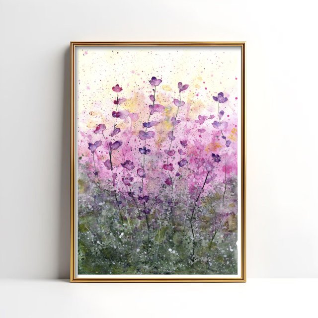 Akwarela A4.  Łąka