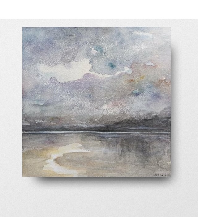 Morze - obraz akwarela