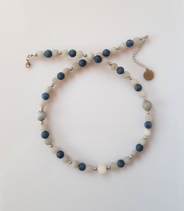 Naszyjnik Oszronione Jadeity