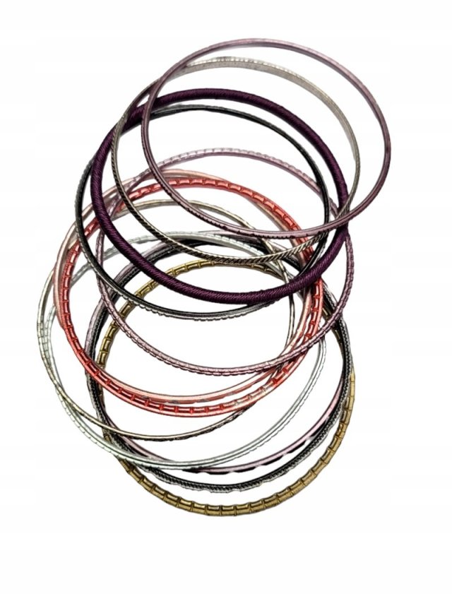 BOLLYWOOD Zestaw bransoletek różne kolory 12 szt