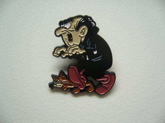 METALOWA EMALIOWANA PIN PRZYPINKA GARGAMEL I KLAKIER