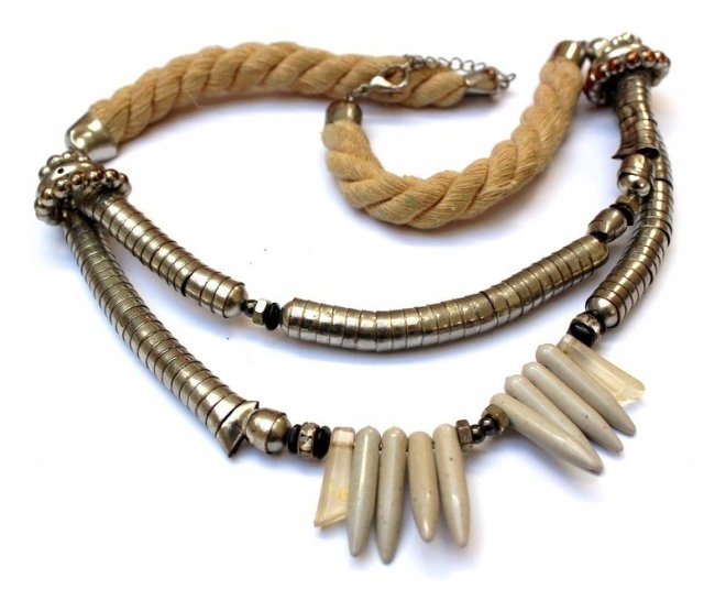 Efektowny NASZYJNIK  kolia gruby sznur