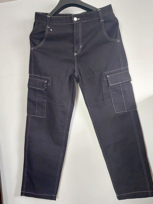 zara bawełniane cargo, wysoki stan