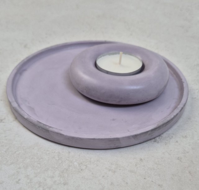 Świecznik i tacka - idealny zestaw na prezent dla niej - ozdoba wnętrza