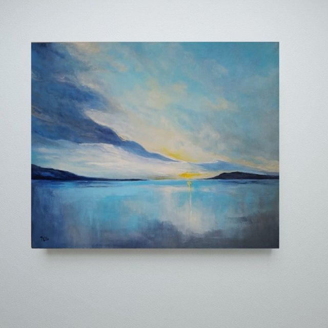 Poranek nad morzem -obraz akrylowy formatu 50/60 cm