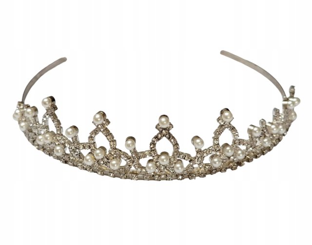 PIĘKNA KORONA diadem cyrkonie