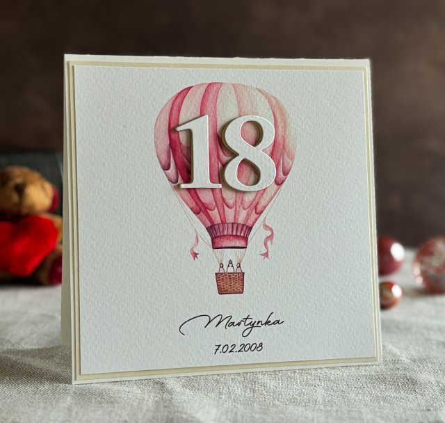 Personalizowana kartka na 18 urodziny, BH 38