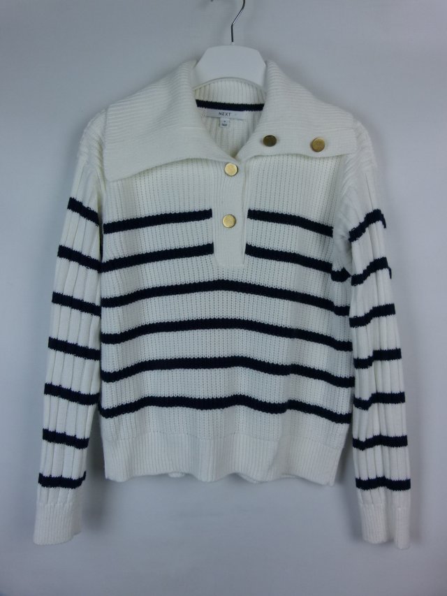 Next sweter w paski akryl / M