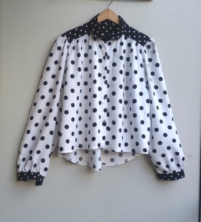 Bluzka vintage grochy