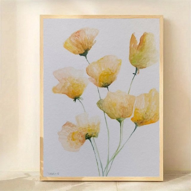 KWIATY - obraz  akwarela