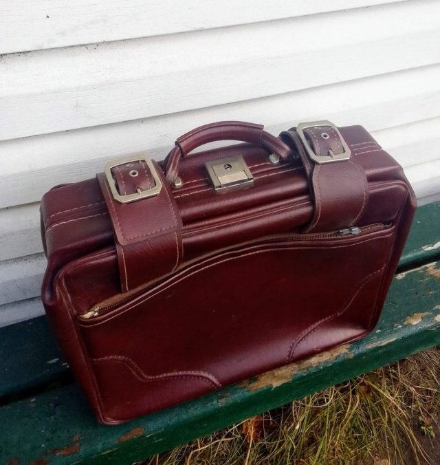 KUFER PODRÓŻNY WALIZKA VINTAGE RETRO DOCTOR BAG