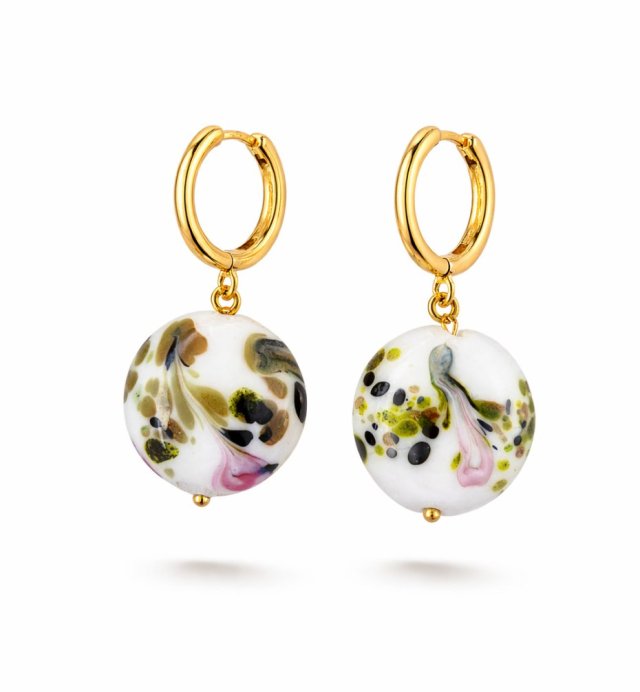 kolczyki SPRING- srebro złocone 24K