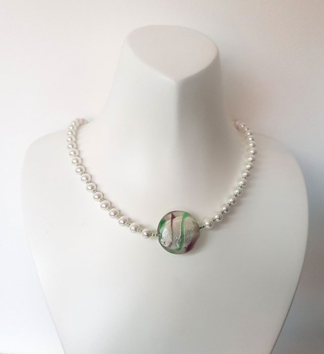 Naszyjnik Miętówka w Perłach