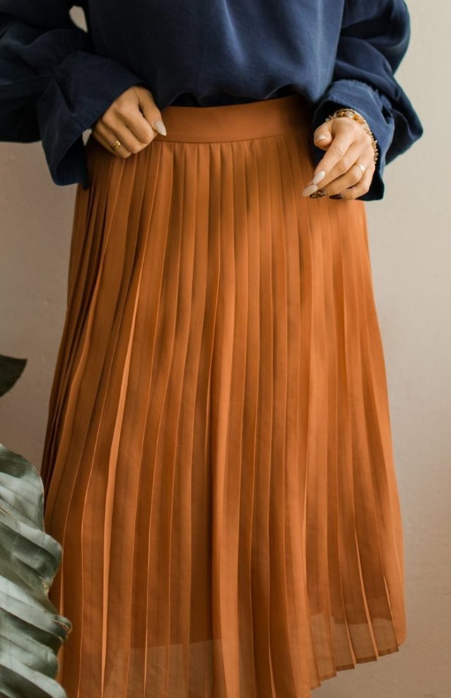 morelowa spódnica midi M