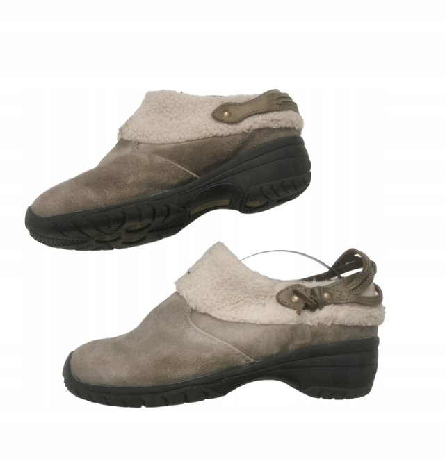 EDDIE BAUER ocieplane skórzane kapcie 39,5