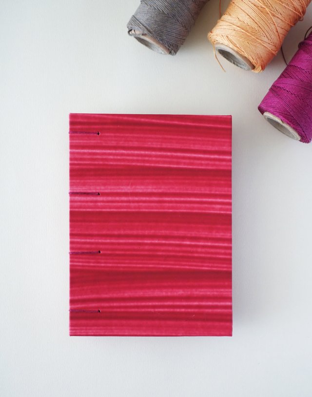 Notes - czerwony bordowy - w 100% ręcznie wykonany - szkicownik notatnik