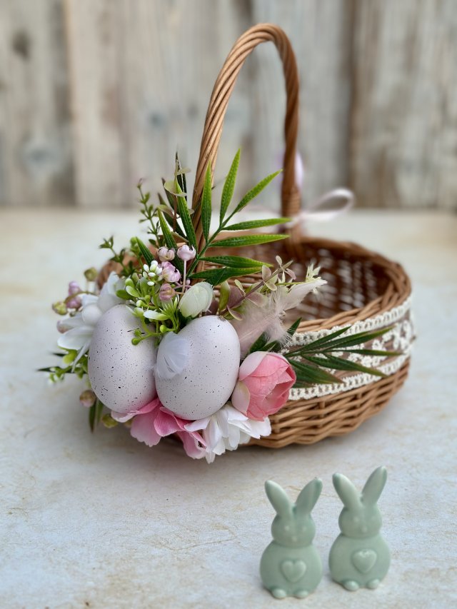 Koszyczek wielkanocny, koszyk wiklinowy na święcone