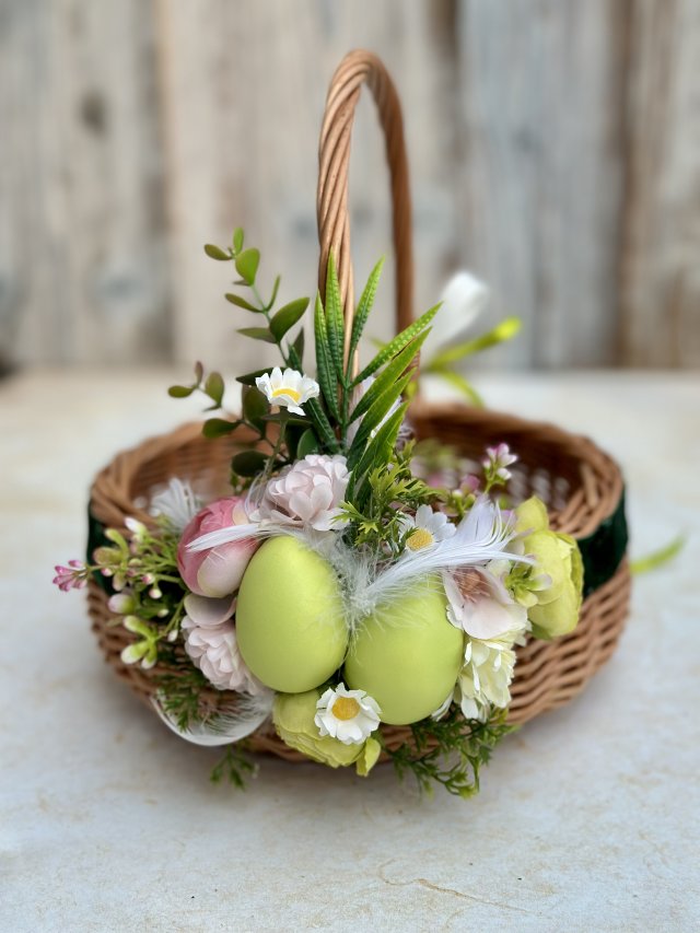 Koszyczek wielkanocny, koszyk wiklinowy na święcone
