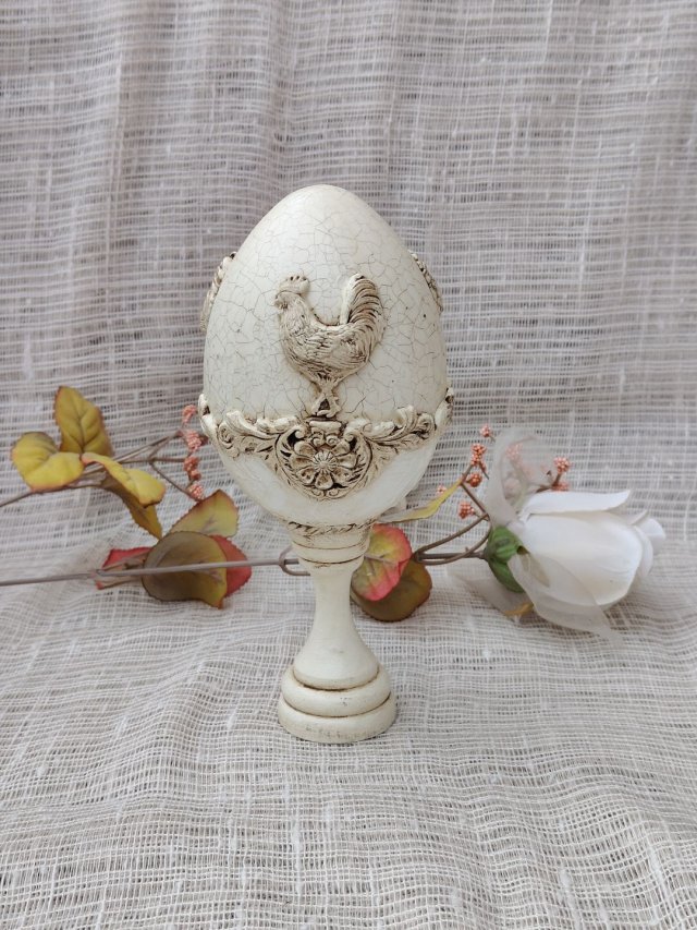 Pisanka dekoracyjna Rustykalny Kogut w stylu prowansalskim