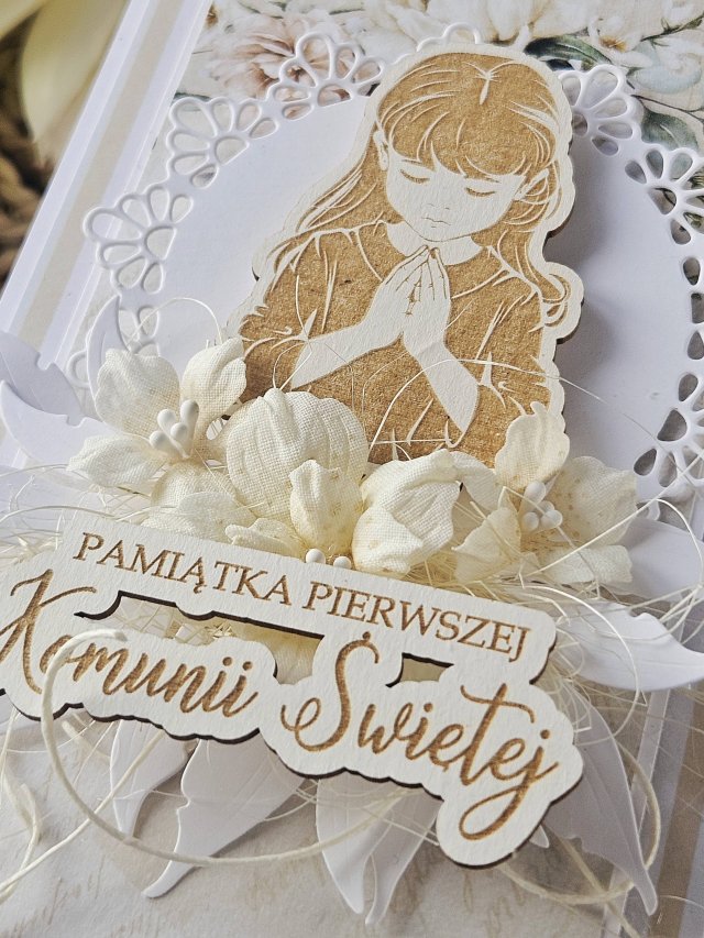 Kartka komunijna dla dziewczynki
