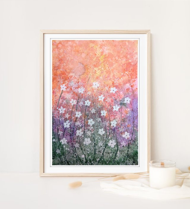 Akwarela A4.  Łąka