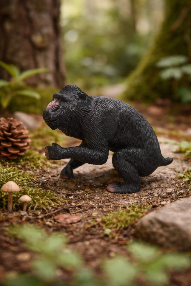 Realistyczna figurka czarnego makaka