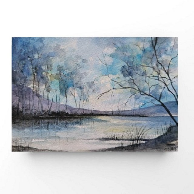 Pejzaż- obraz  akwarela