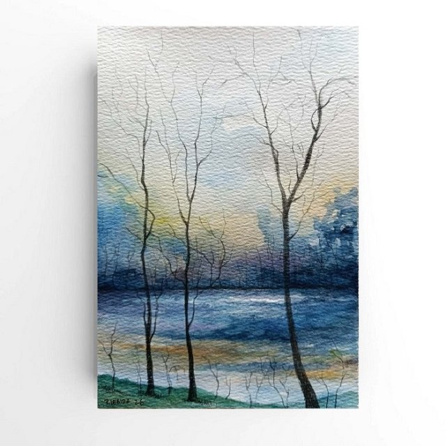 Pejzaż- obraz  akwarela