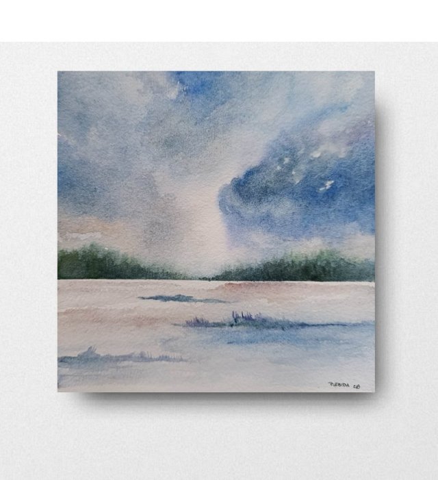 Pejzaż- obraz  akwarela