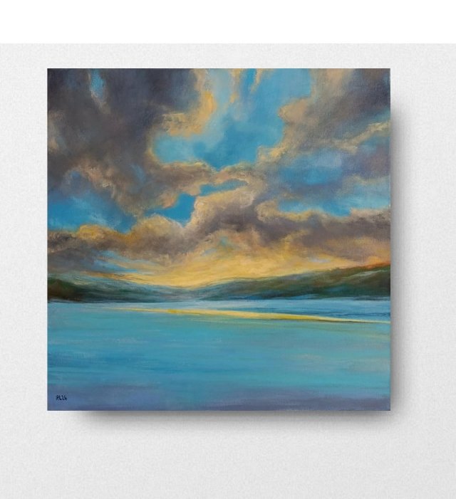 Wschód słońca - obraz akrylowy formatu 60/60 cm