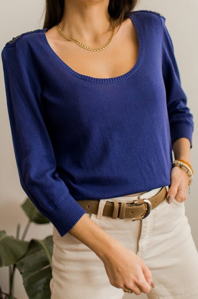 fioletowy sweterek M