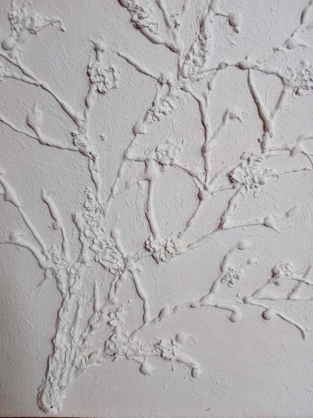 BIAŁA ELEGANCJA - OBRAZ STRUKTURALNY Z TEKSTURĄ 3D