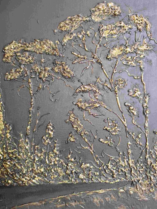 SZLACHETNY GLAMOUR - OBRAZ STRUKTURALNY Z TEKSTURĄ 3D