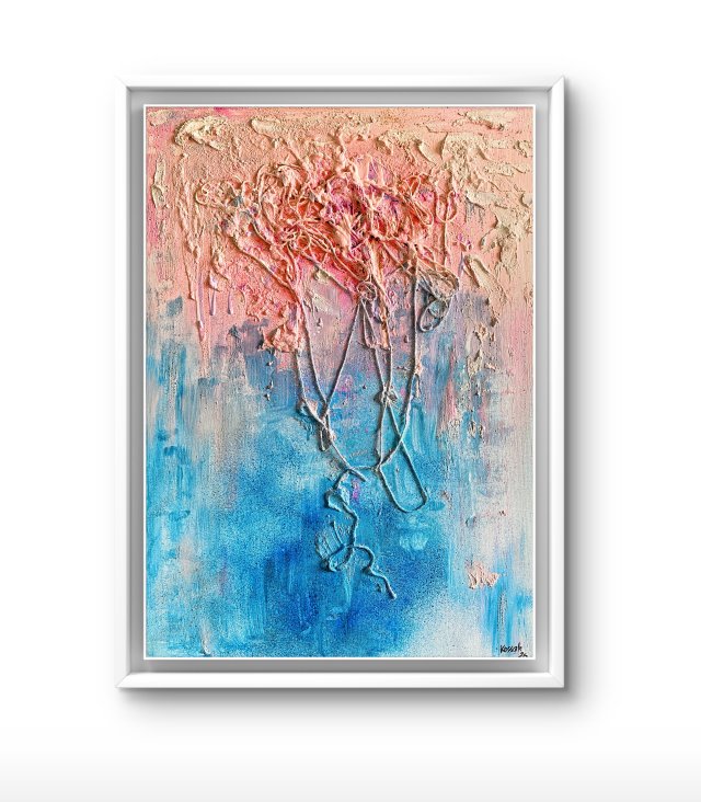 Struktury - Przeciążenie (Structures – Overload 50x70) - oryginalny obraz strukturalny na płótnie, abstrakcja, textured painting, abstract canvas wall