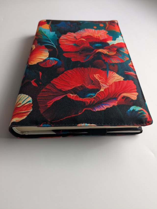 Etui na książkę - maki