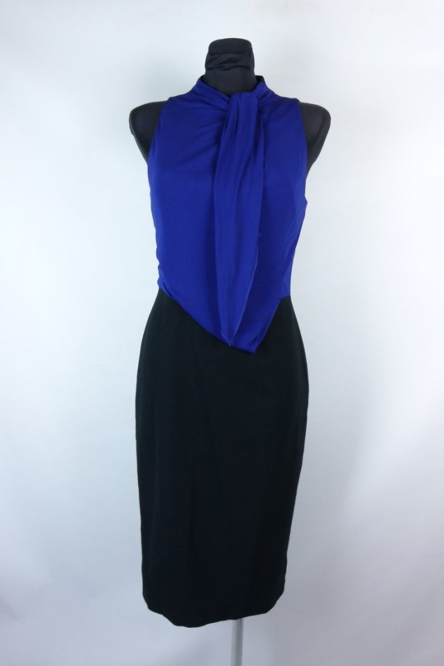 Karen Millen ołówkowa sukienka midi acetat / 36