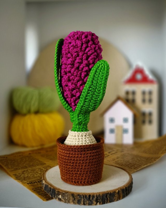 Hiacynt w doniczce, Dekoracja wiosenna, Ozdoba Wielkanocna