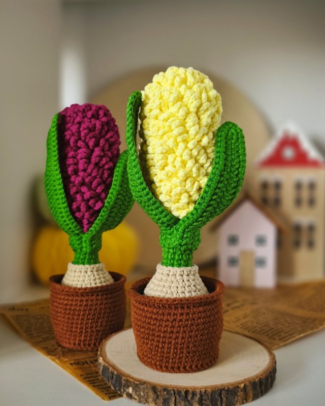 Hiacynt w doniczce, Dekoracja wiosenna, Ozdoba Wielkanocna