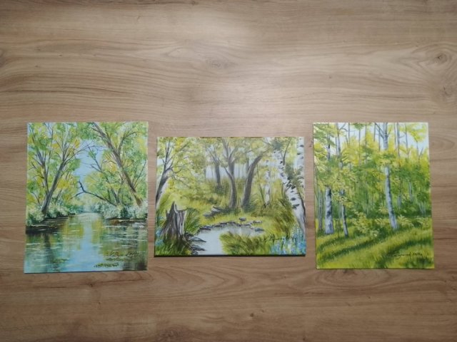 WYPRZEDAŻ KOLEKCJI - ZESTAW RĘCZNIE MALOWANYCH OBRAZÓW - 2 + 1 gratis