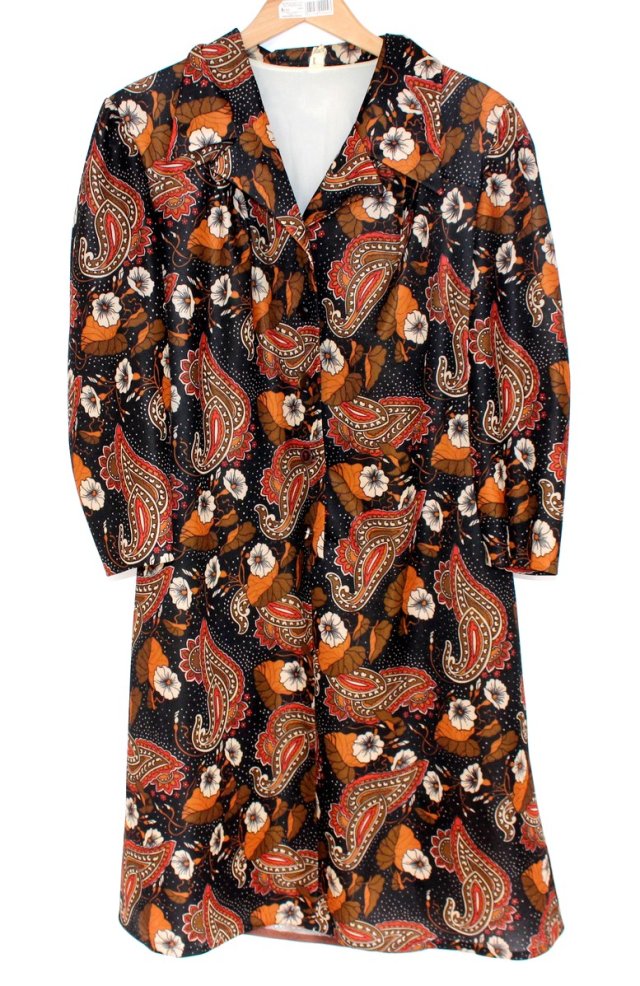 BISTOROWA  sukienka kwiaty PRL XL/XXL