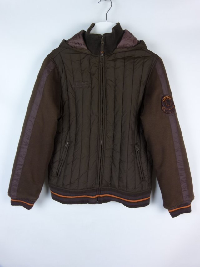 Brave Soul męska przejściowa kurtka z kapturem brąz vintage / M