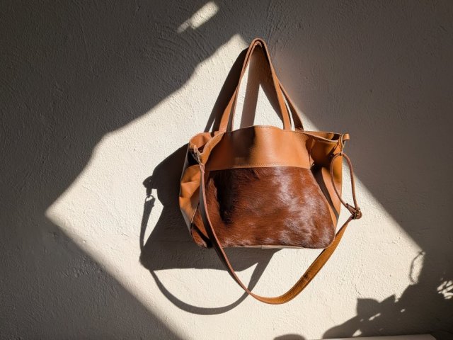 Skórzana torba skóra  z włosem